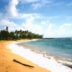A beach in KapaaTown, Kauai